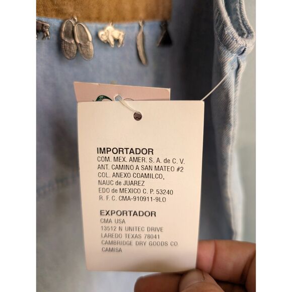Vintage Country Legends 90s Denim and Suede Southwest Themed Vest New with Tags! - Picture 4 of 11